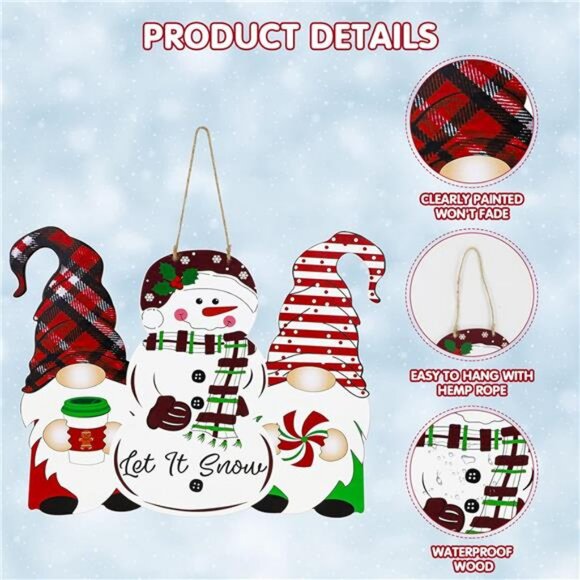 Reversible Fall Thanksgiving Decor/Christmas Decorations for Home Indoor - Picture 5 of 8